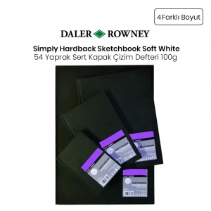 Daler Rowney Simply Hardback Sketchbook Soft White Sert Kapak Çizim Defteri 54 Yaprak 100g
