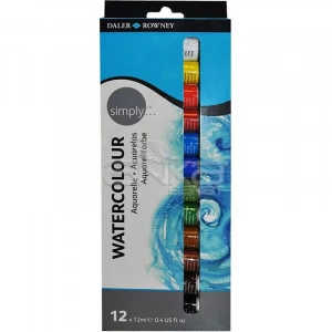Daler Rowney Simply Watercolour Tüp Sulu Boya 12li Set 134500100