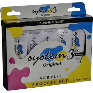 Daler Rowney System 3 Akrilik Boya Process Set 5x75ml