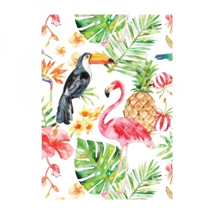 Deffter Paradise Flamingos Sert Kapak 64417-9