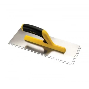 Dekor Hassan Seramik Malası Açık Plastik Saplı Kare Diş 4x4 Mm Paslanmaz Çelik 30 Cm