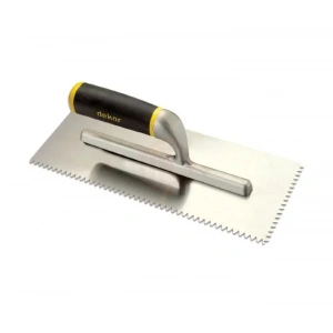 Dekor Hassan Seramik Malası Alüminyum Saplı Kare Diş 10x10 Mm Paslanmaz Çelik 30 Cm