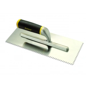 Dekor Hassan Seramik Malası Alüminyum Saplı Üçgen Dişli Paslanmaz Çelik 30 Cm