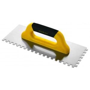 Dekor Hassan Seramik Malası Kapalı Plastik Saplı Kare Diş 8x8 mm Yay Çeliği 50 Cm