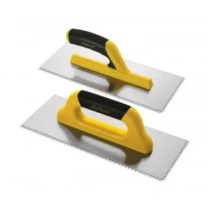 Dekor Hassan Seramik Malası Kapalı Plastik Saplı Üçgen Dişli Yay Çeliği 30 Cm