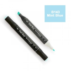 DEL REY TWIN MARKER B143 MİNT BLUE ÇİFT UÇLU GRAFİK KALEMİ MN-DR143
