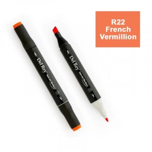DEL REY TWIN MARKER R22 FRENCH VERMİLLİON ÇİFT UÇLU GRAFİK KALEMİ MN-DR022