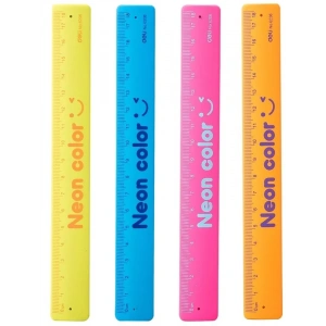 Deli 6206 Neon Color Silikon Cetvel 18cm