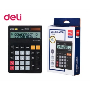 DELİ M01420 MASA ÜSTÜ HESAP MAKİNESİ 12 HANE SİYAH