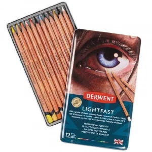 Derwent Lıghtfast 12 Renk Boya Kalemi Teneke Kutu 2302719