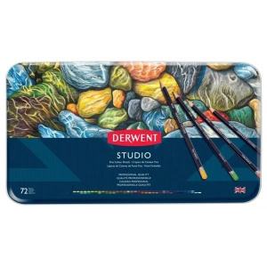 Derwent Studio Pencils Kuruboya Kalemi 72li Teneke Kutu