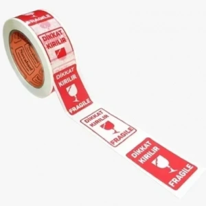 Dikkat Kırılır Baskılı Koli Bandı 45×100