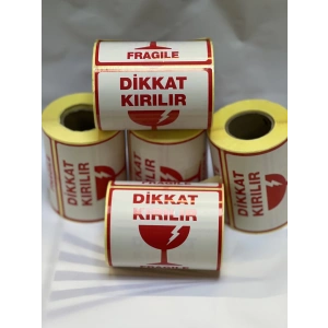 Dikkat Kırılır Etiketi 10cmx10xm 250’Lik rulo
