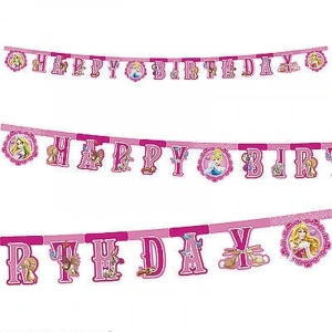 Disney Prensesleri Happy Birthday Harf Afiş