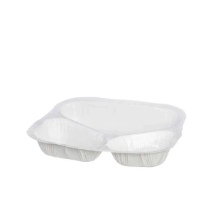 DMR31 3 Bölmeli Sıcağa Dayanıklı Karton Gıda Kabı - 75 Adet