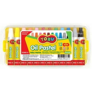 Dong-A Toru 12 Renk Pastel Boya Plastik Canta