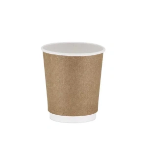 Double Wall Kraft Karton Bardak 8 Oz - 25 Adet