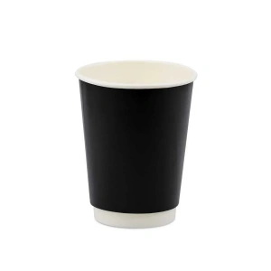 Double Wall Siyah Karton Bardak 12 oz - 400 Adet