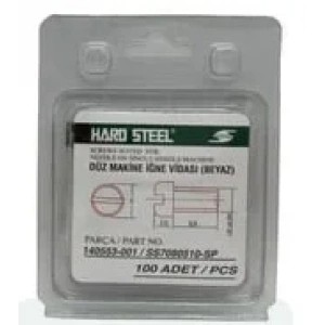 Düz Makine İğne Vidası Beyaz / 140553 (SS-7080510-TP) 100ADET