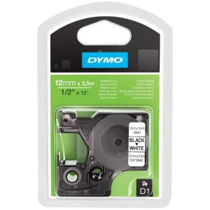 Dymo 16957 Siyah/beyaz Yüksek Performans Esnek Naylon Şerit (12 Mm X 3,5 Mt)