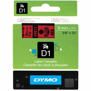 DYMO 40917 Kırmızı/Siyah D1 Yedek Şerit (9 mm x 7 mt)