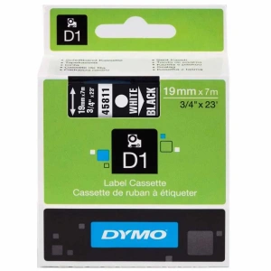 Dymo 45811 Siyah/beyaz D1 Yedek Şerit (19 Mm X 7 Mt)