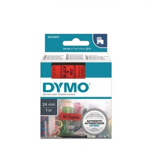 DYMO D1 Kırmızı/Siyah Yedek Şerit 24mm x 7mt (53717)