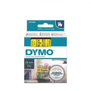 DYMO D1 Sarı/Siyah Yedek Şerit 24mm x 7mt (53718)