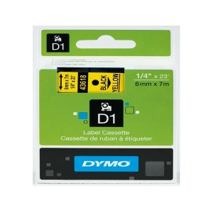 Dymo D1 Şerit Standart 6 MMx7 MT Sarı Üzerine Siyah 43618 S0720790