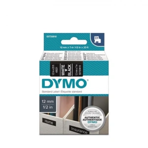 DYMO D1 Siyah/Beyaz Yedek Şerit 12mm x 7mt (45021)