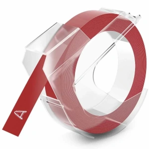 Dymo Kırmızı 3d Plastik Kabartma Yedek Şerit (9mm X 3mt)