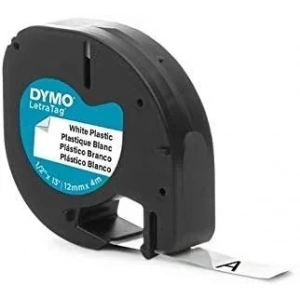 DYMO LetraTag Plastik Beyaz Şerit 59422 (12mm x 4 metre)