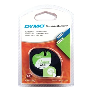 Dymo Letratag Şerit Kağıt 12 MMx4 MT Beyaz S0721510