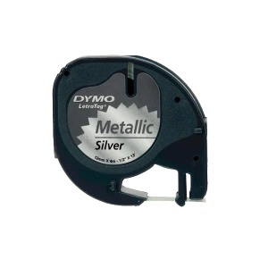 Dymo Letratag Şerit Metalik 12 MMx4 MT Gri 91208