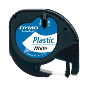 Dymo Letratag Şerit Plastik 12 MMx4 MT Beyaz 91201 59422