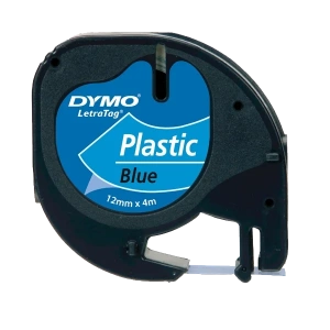 Dymo Letratag Şerit Plastik 12 MMx4 MT Mavi 91205