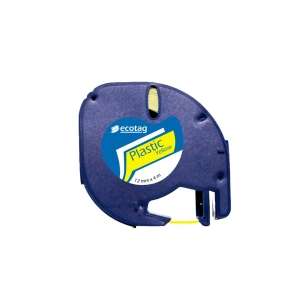 Dymo Muadil Plastik Sarı Etiket 10 Adet 12 mm x 4 m şerit etiket