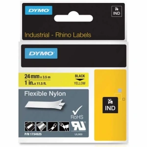DYMO Rhino Pro Esnek Naylon Şerit 24mmx3,5m Sarı/Siyah (1734525)
