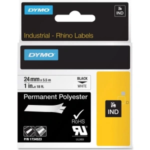 Dymo Rhinopro 1734523 Beyaz/siyah Sabit Polyester Şerit 24 Mm X 5,5 Mt