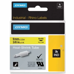 Dymo Rhinopro 18054 Sarı/siyah Isıyla Küçülen Şerit 9 Mm X 1,5 Mt