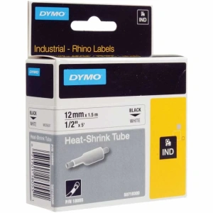 Dymo Rhinopro 18055 Beyaz/siyah Isıyla Küçülen Şerit 12 Mm X 1,5 Mt