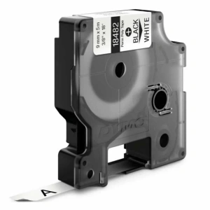 DYMO RhinoPRO 18482 Beyaz/Siyah Sabit Polyester Şerit 9 mm x 5,5 mt