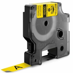 DYMO RhinoPRO 18490 Sarı/Siyah Esnek Naylon Şerit 12 mm x 3,5 mt