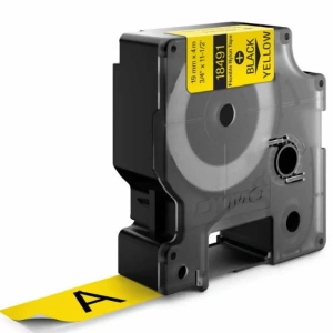 Dymo Rhinopro 18491 Sarı/siyah Esnek Naylon Şerit 19 Mm X 3,5 Mt