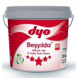 Dyo Beşyıldız Silikonlu Mat İç Cephe Duvar Boyası Baz A 10 Kg
