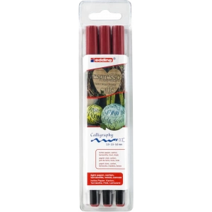 Edding 1255 Kaligrafi Kalem Seti 2.0mm 3.5mm 5.00mm Kırmızı