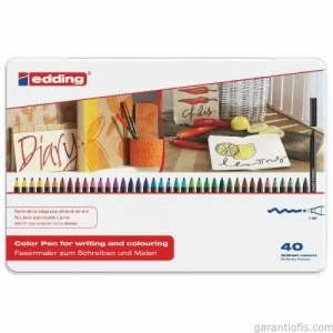 Edding 1300 Keçeli Grafik Kalemi (40 lı Metal Kutu)