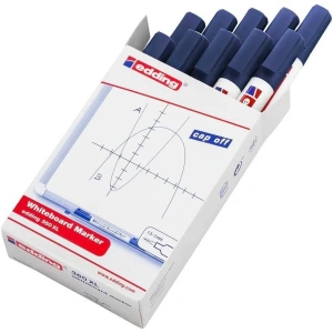 Edding 360 XL Whiteboard Marker Doldurulabilir Yazı Tahtası Kalemi 10lu Kutu Mavi