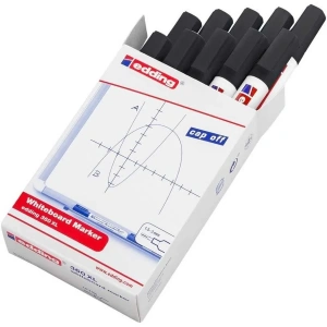 Edding 360 XL Whiteboard Marker Doldurulabilir Yazı Tahtası Kalemi 10lu Kutu Siyah