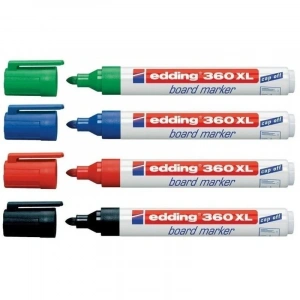 Edding 360 XL Whiteboard Marker Doldurulabilir Yazı Tahtası Kalemi Seti 4lü Karışık Renk